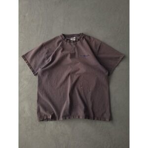 Vintage 2000s Y2K Nike Embroidered Swoosh Distressed Faded T-shirt L Cotton